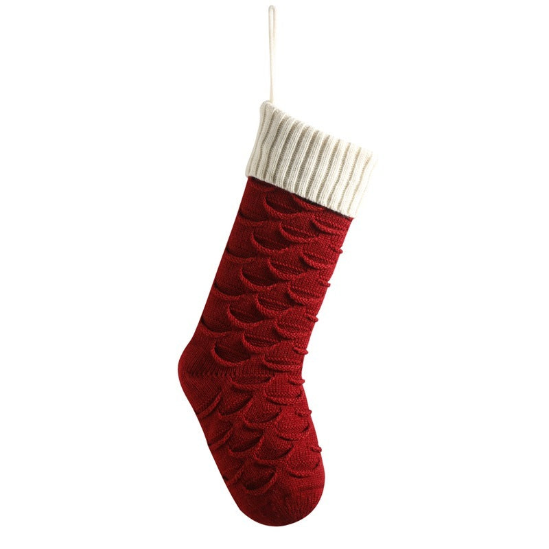 Knitted Christmas Gift Bag Hanging Decorative Stockings - 0 -  Trend Goods