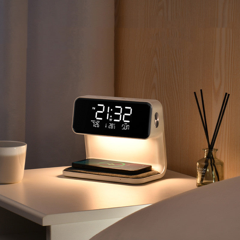 Creative 3 In 1 Bedside Lamp Wireless Charging LCD Screen Alarm Clock - Alarm Clocks -  Trend Goods