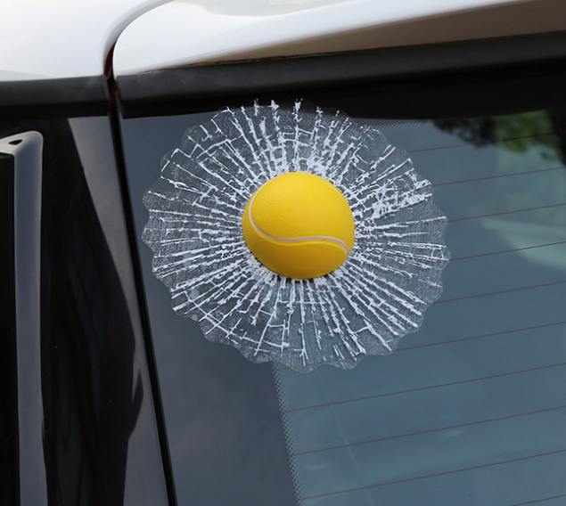 3D football basketball tennis baseball tennis crazy sticker - Car Stickers -  Trend Goods