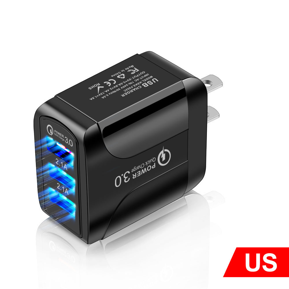 Fast Charge Mobile Phone Charger 3USB Smart European American Standard - Power Chargers -  Trend Goods