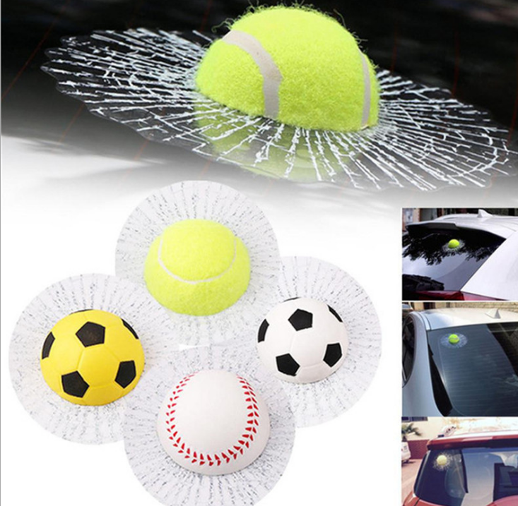 3D football basketball tennis baseball tennis crazy sticker - Car Stickers -  Trend Goods