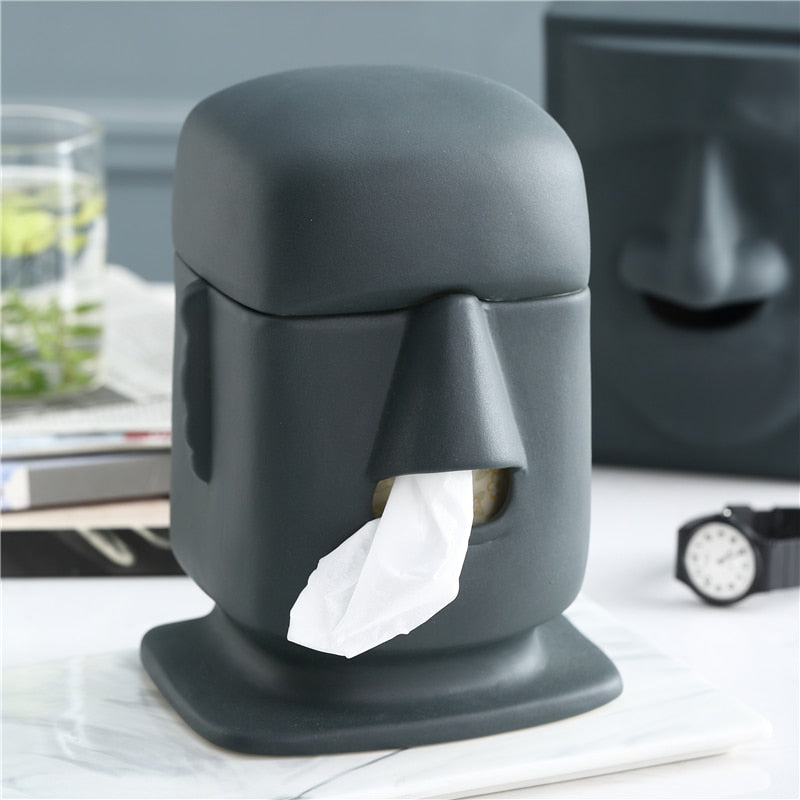 Moai statue ceramic drawer - Home Decor -  Trend Goods