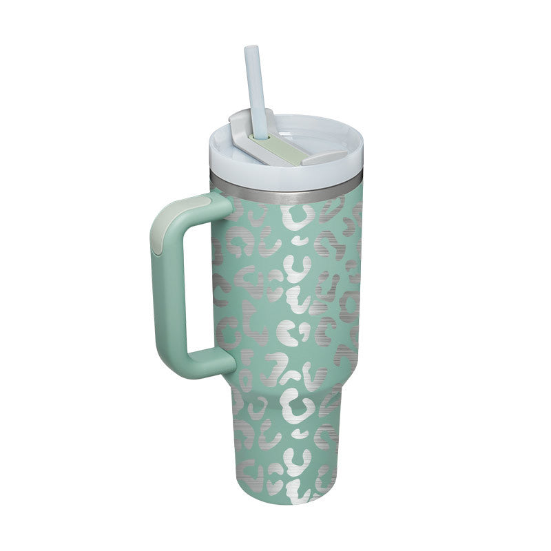 Christmas Thermal Mug 40oz Straw Coffee Insulation Cup With Handle - Mugs -  Trend Goods