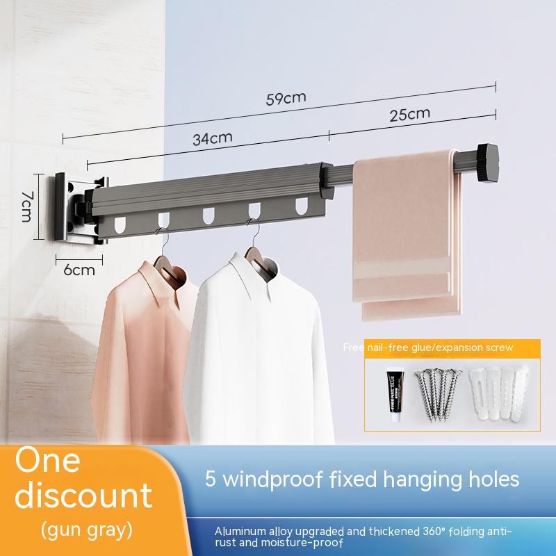 Suction Punch-Free Folding Clothes Hanger - Drying Racks -  Trend Goods