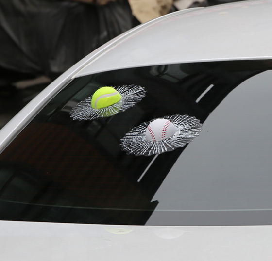 3D football basketball tennis baseball tennis crazy sticker - Car Stickers -  Trend Goods
