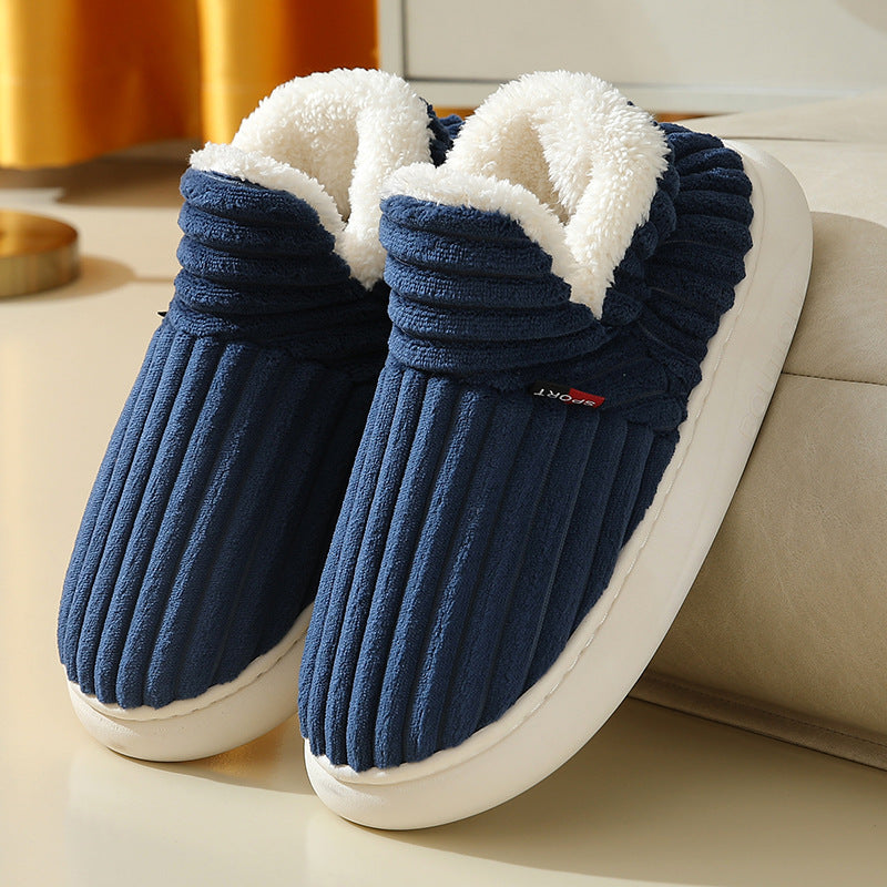 Full Heel Wrap Cotton Fleece  House Shoes Trend Goods