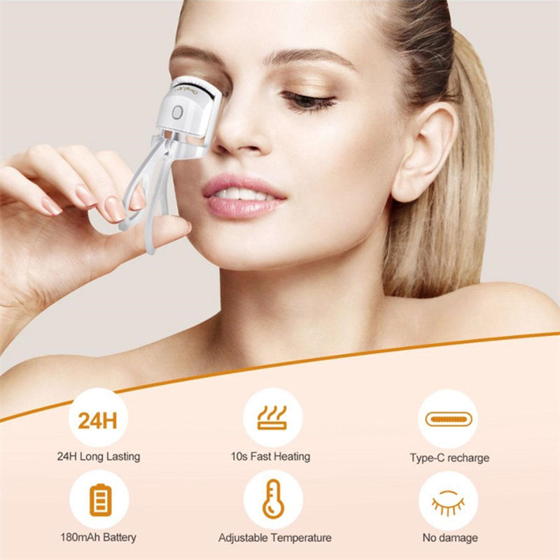 Heated Eyelash Curler Electric Temperature Control Mini Eyelash Curler - Eye Make-up -  Trend Goods