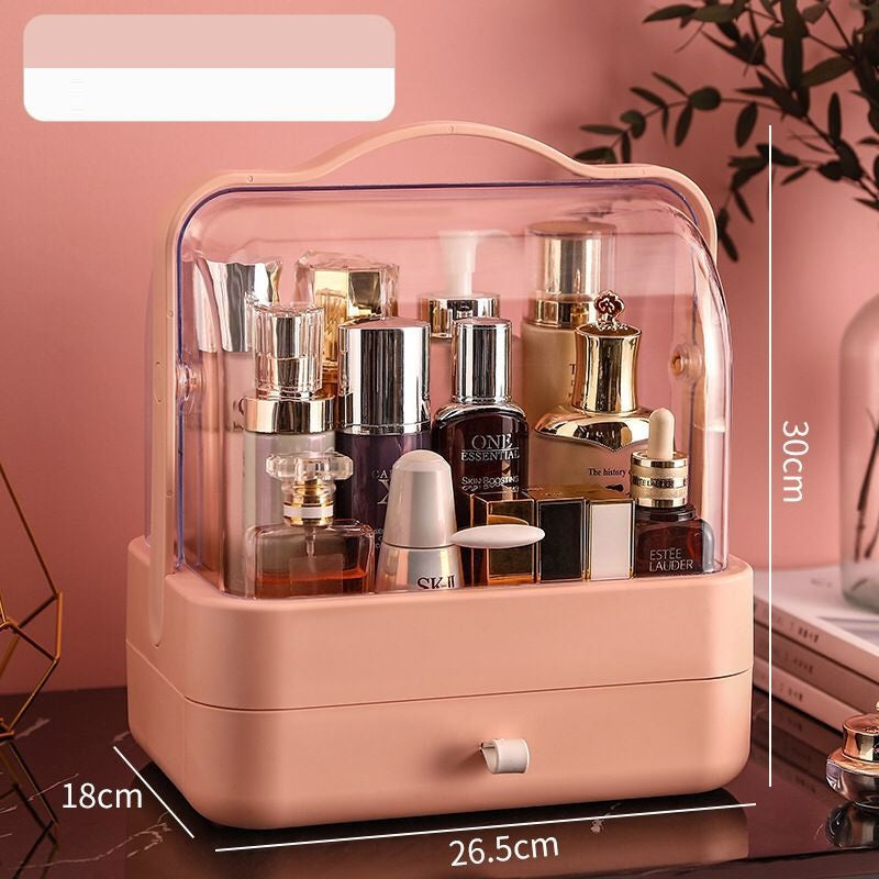 Desktop Transparent Dust-like Portable Cosmetics Storage Box - Cosmetic Storage -  Trend Goods