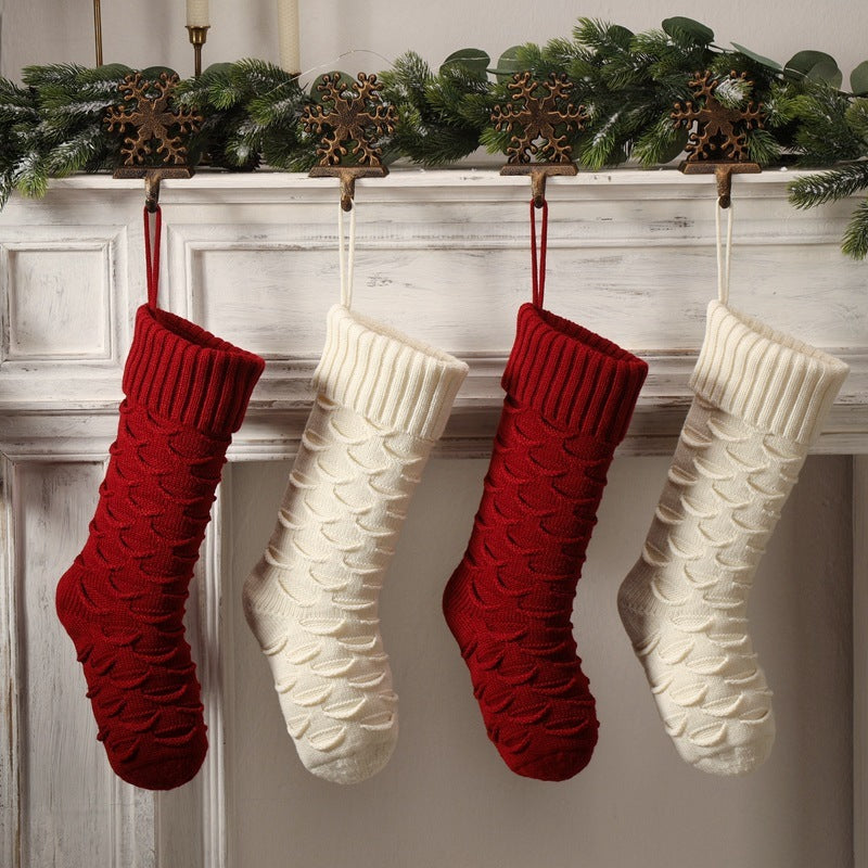 Knitted Christmas Gift Bag Hanging Decorative Stockings - 0 -  Trend Goods