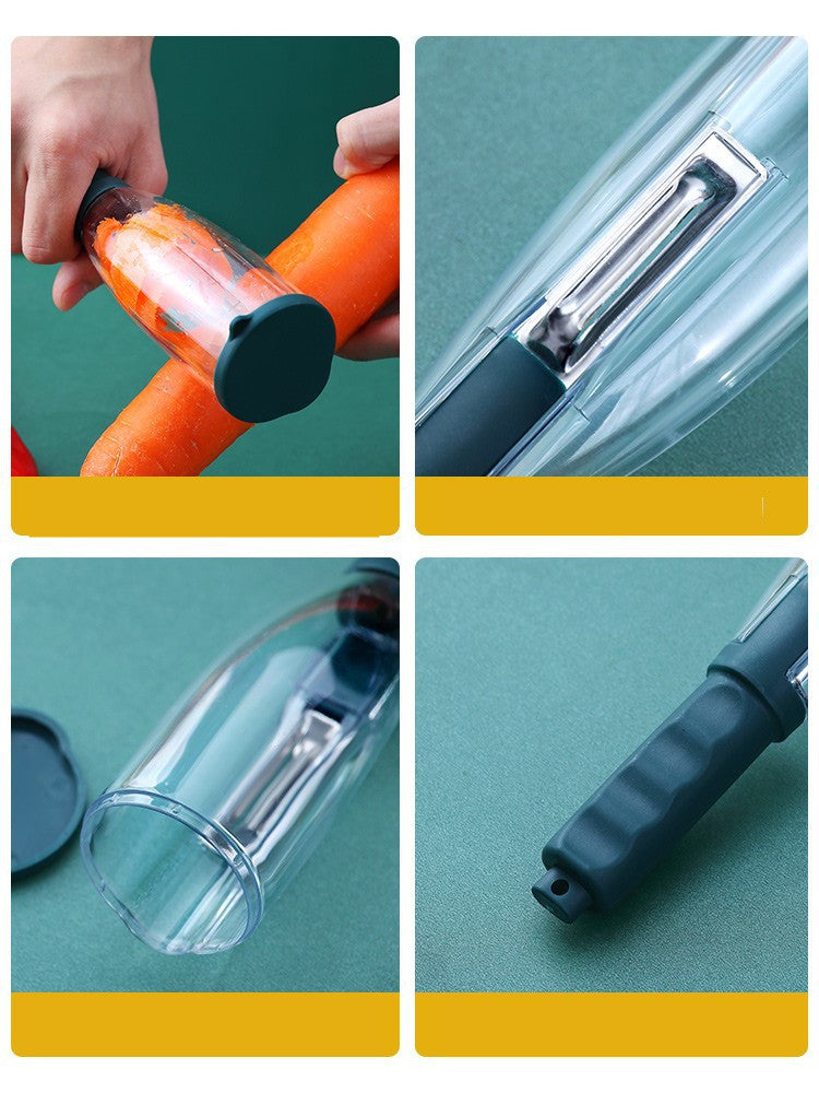 Fruit Peeler With Container - Kitchen Slicers -  Trend Goods