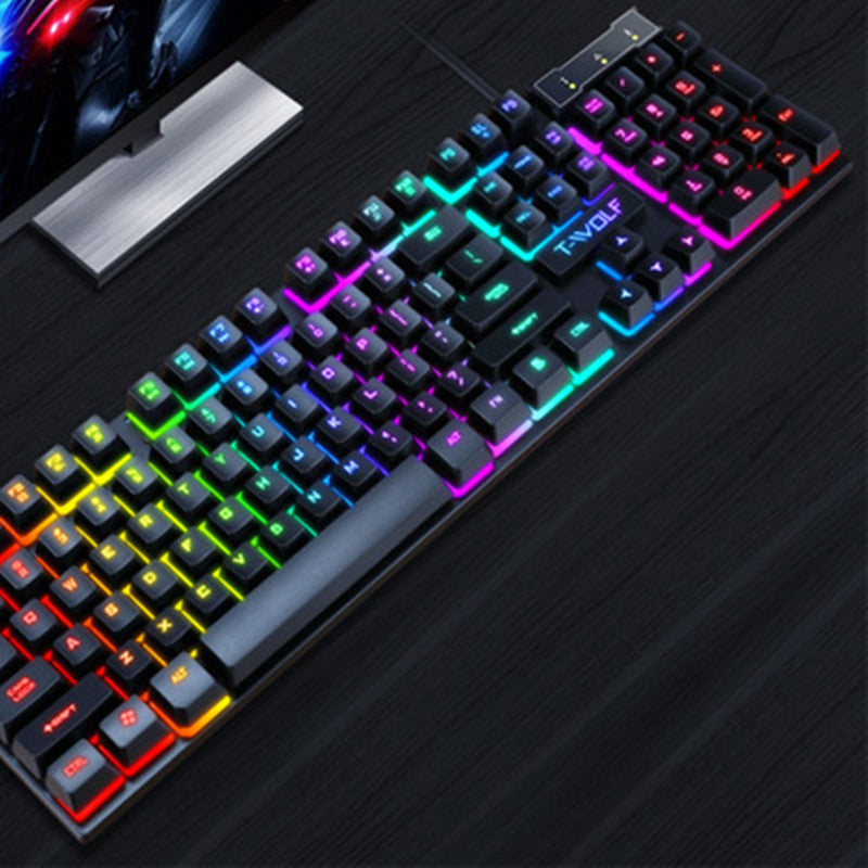 Gaming Usb Luminous Wired Keyboard Floating Manipulator - Keyboards -  Trend Goods