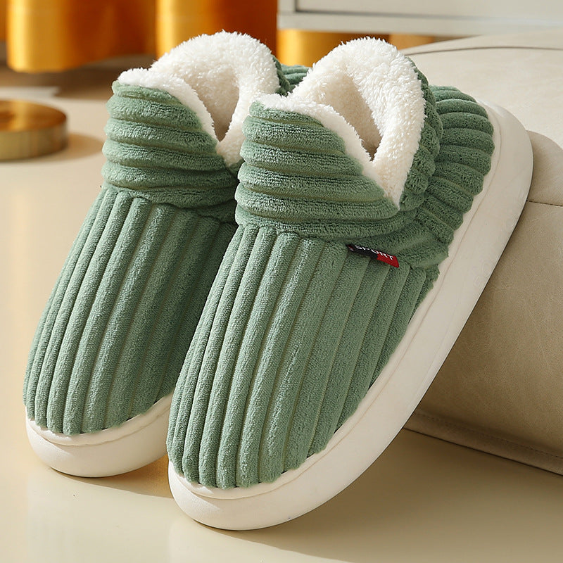 Full Heel Wrap Cotton Fleece  House Shoes - House Shoes -  Trend Goods