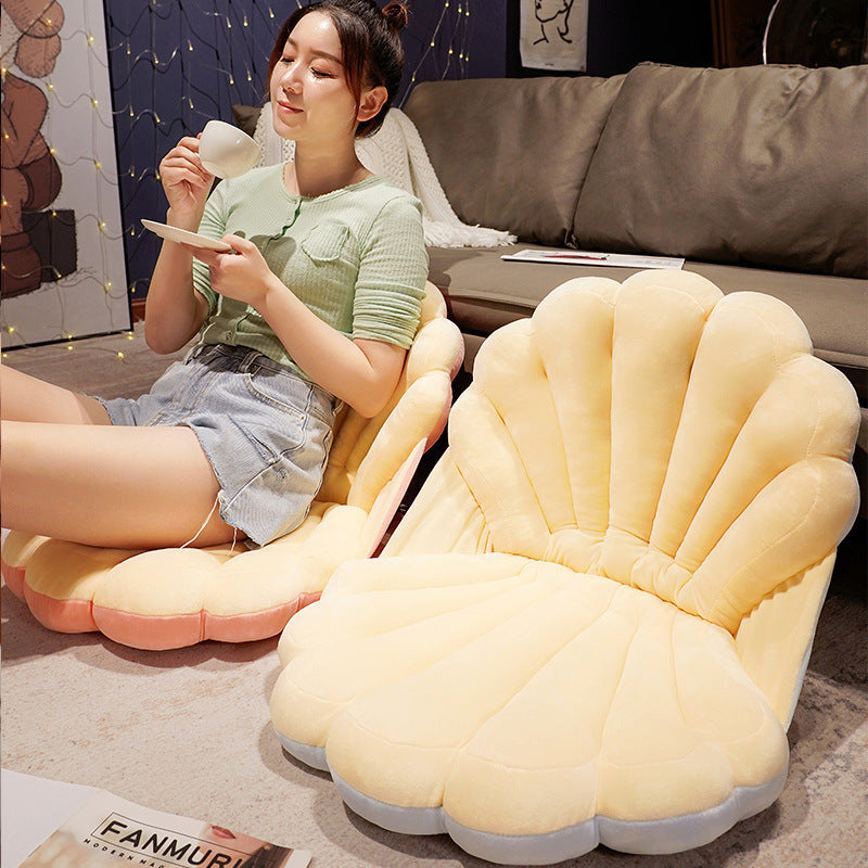 Shell Design Plush Lounge Chair - Chair Cushions -  Trend Goods