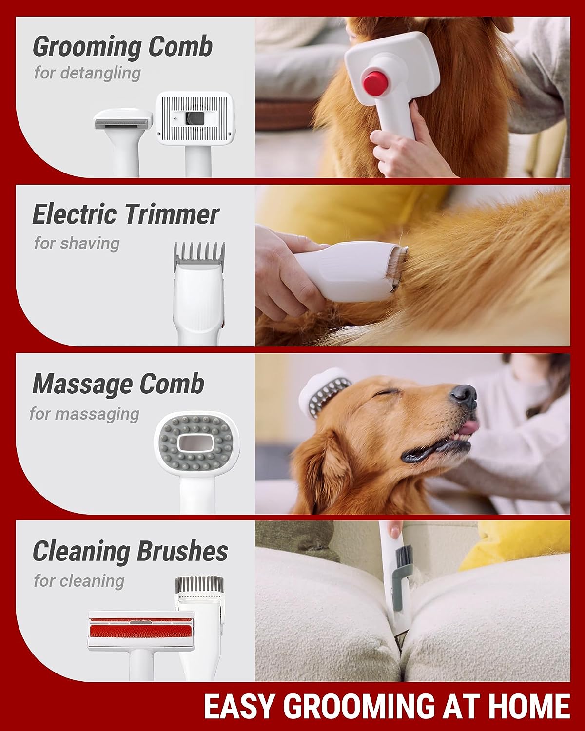 Pet Hair Vacuum For Shedding Grooming With Dog Clipper - Pet Care -  Trend Goods