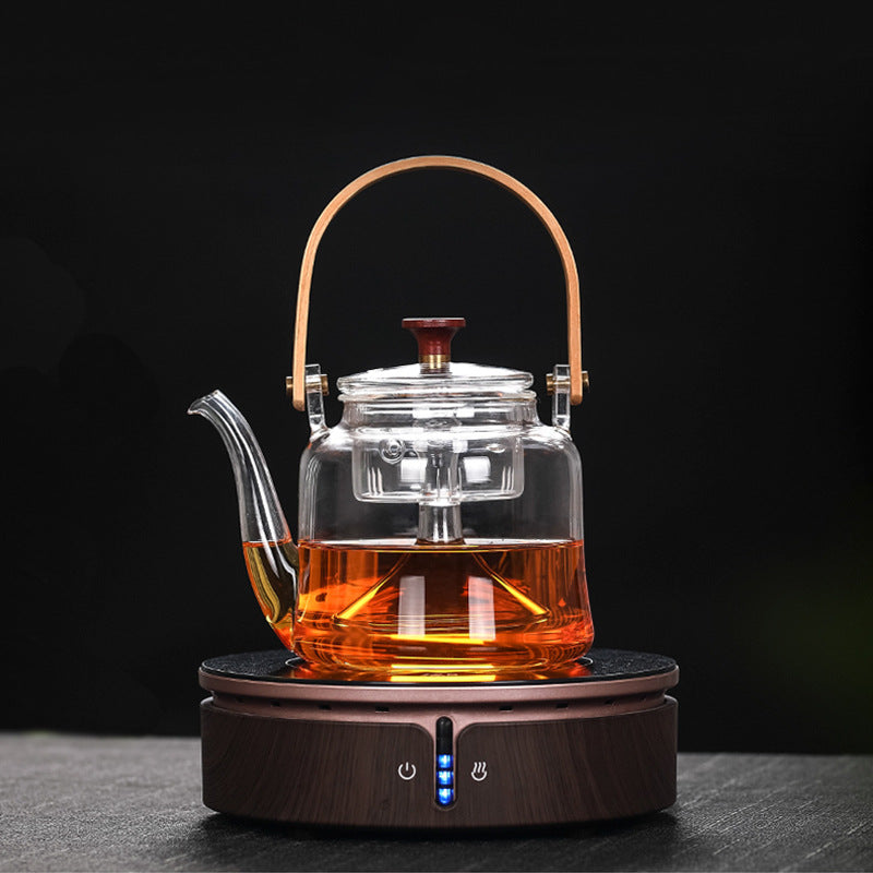 Japanese Style Glass Bamboo Handle Teapot Kettle - Tea Maker -  Trend Goods