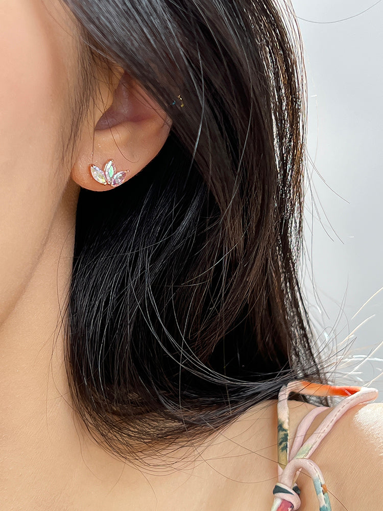 Minimalist Colored Zircon Earrings Trend Goods