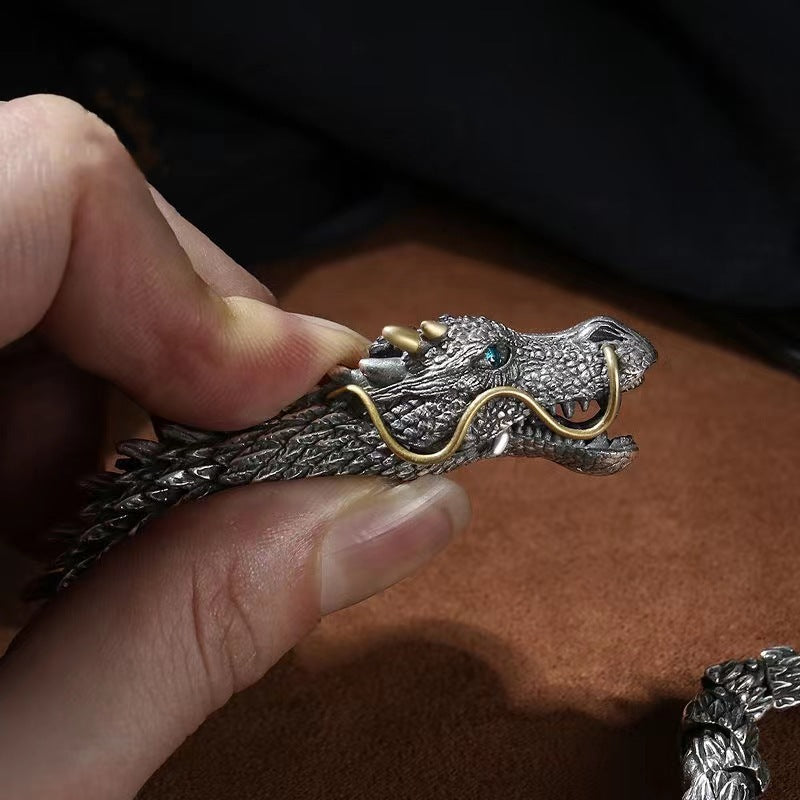 Handmade Retro Dragon Head Bracelet - Bracelets -  Trend Goods