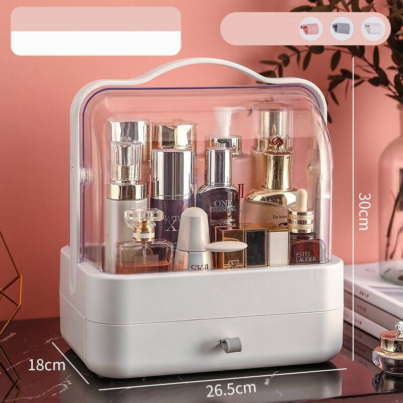 Desktop Transparent Dust-like Portable Cosmetics Storage Box - Cosmetic Storage -  Trend Goods