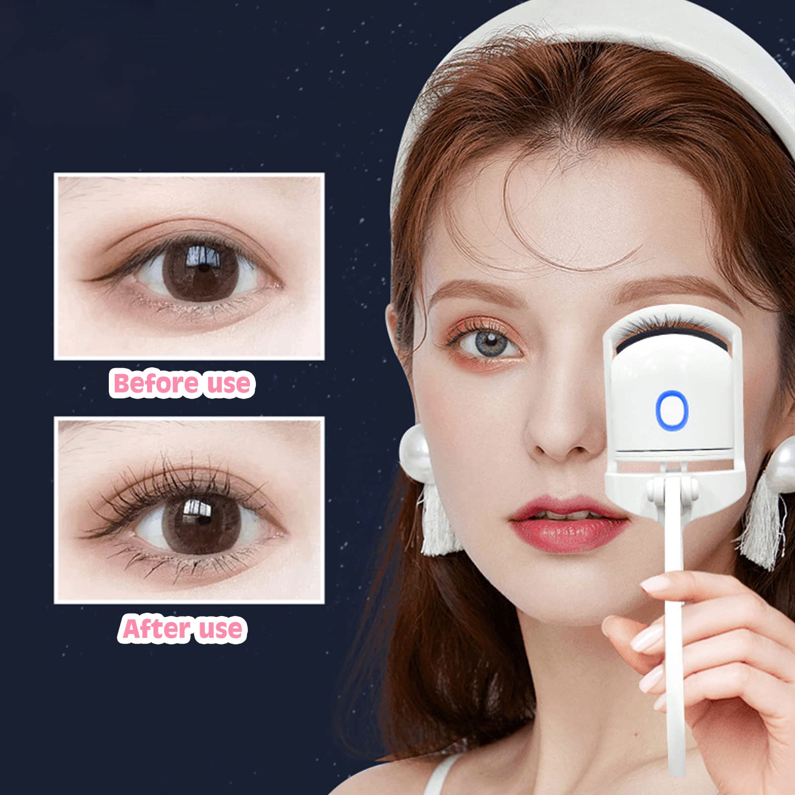 Heated Eyelash Curler Electric Temperature Control Mini Eyelash Curler Trend Goods