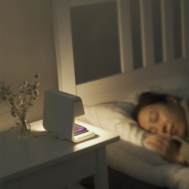 Creative 3 In 1 Bedside Lamp Wireless Charging LCD Screen Alarm Clock - Alarm Clocks -  Trend Goods