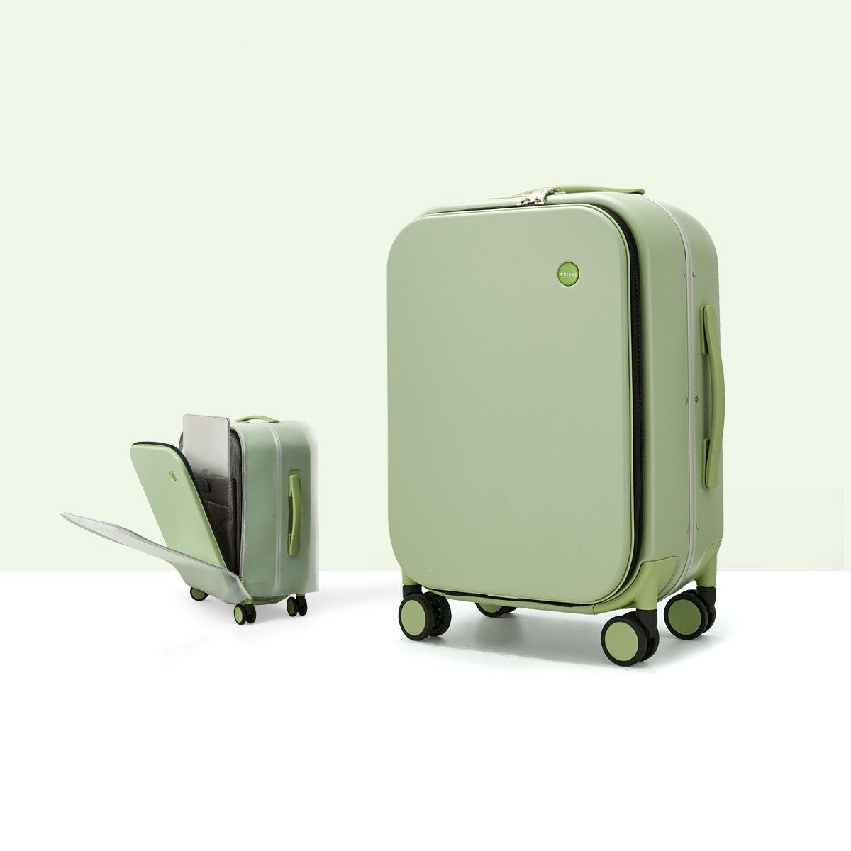 Front Opening Boarding 20 Suitcase Aluminum Frame Trend Goods