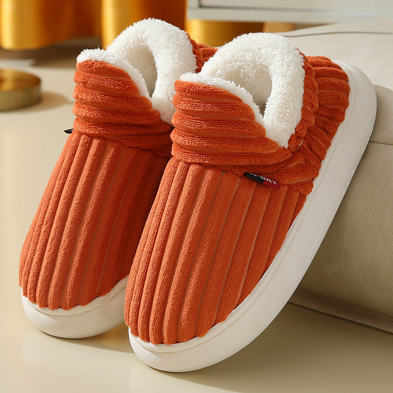 Full Heel Wrap Cotton Fleece  House Shoes Trend Goods