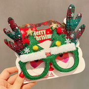 Christmas Tree Antlers Glasses