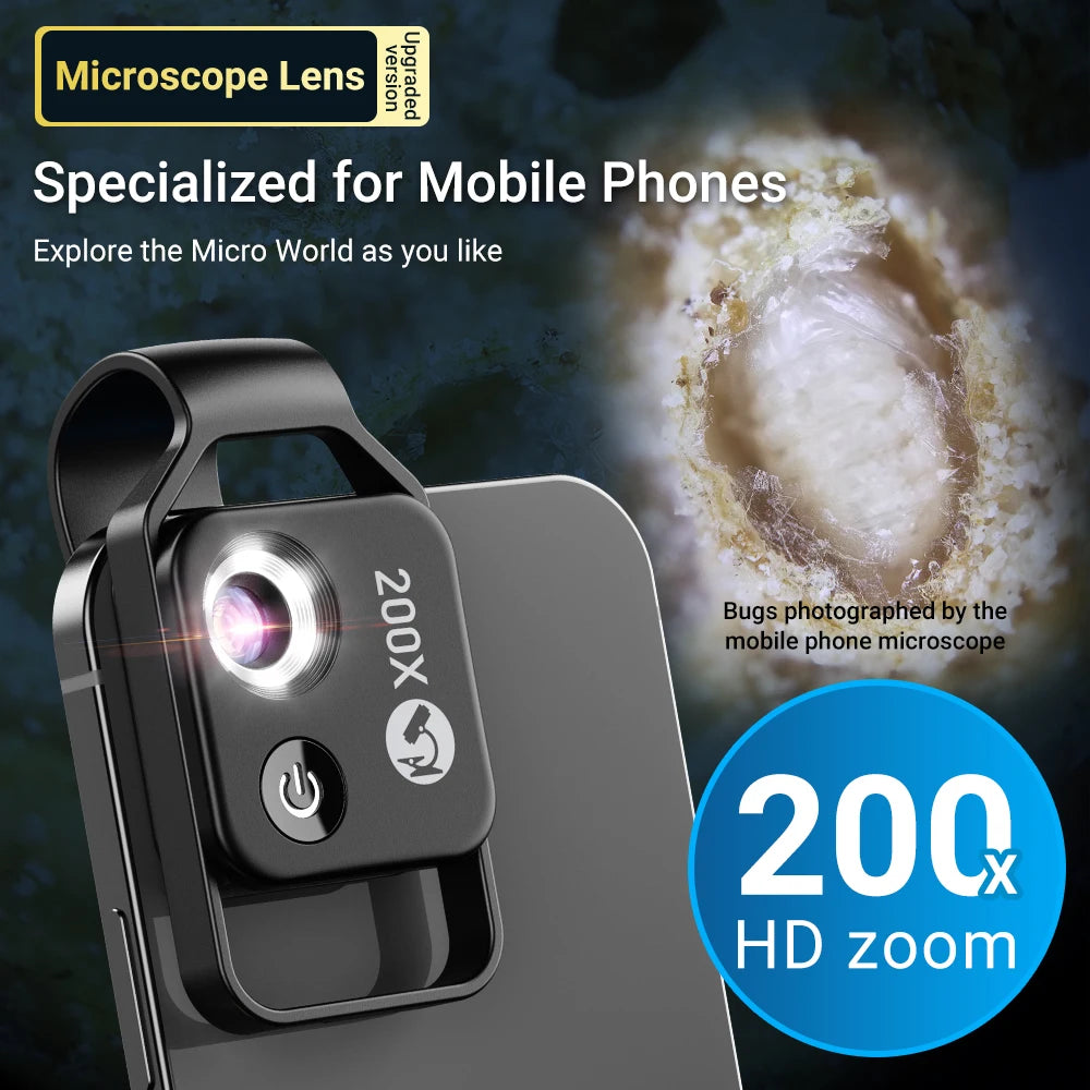 200X Universal Optical Mobile Microscope Magnifier Trend Goods