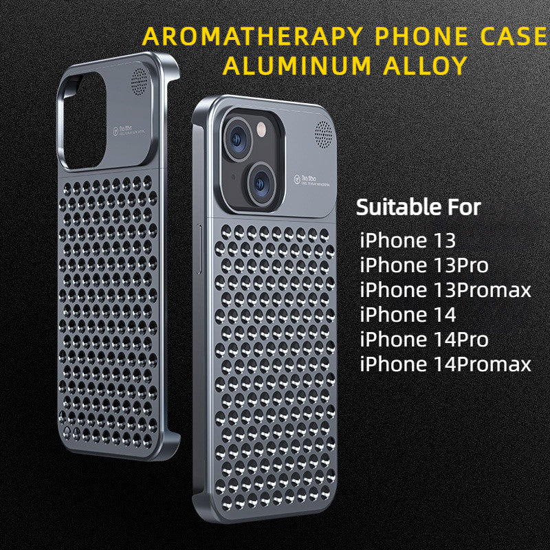 Aluminum Alloy Phone Case Hollow Heat Dissipation Anti-fall Full Body Shockproof - Phone Cases -  Trend Goods