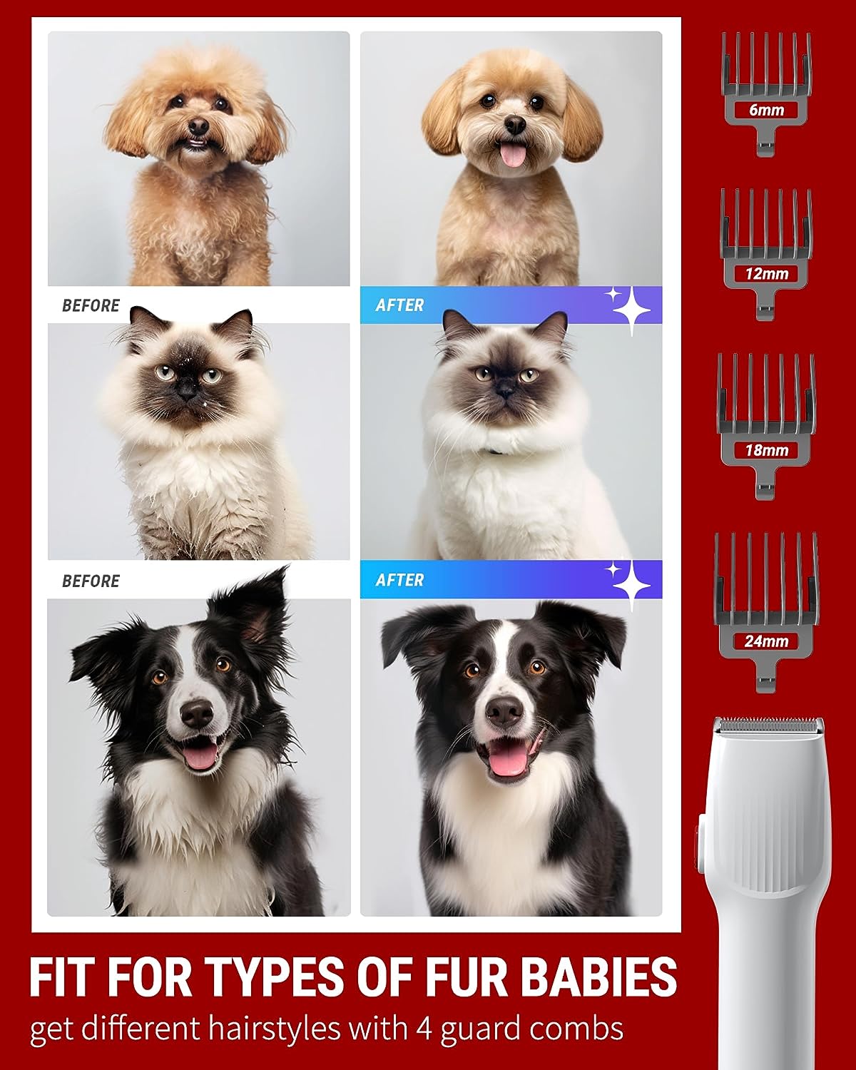 Pet Hair Vacuum For Shedding Grooming With Dog Clipper Trend Goods