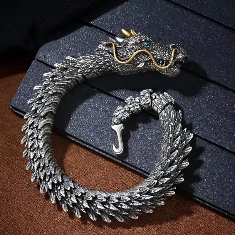 Handmade Retro Dragon Head Bracelet - Bracelets -  Trend Goods