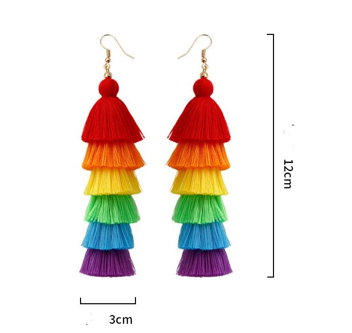 Bohemian Vacation Style Tassel Earrings Trend Goods