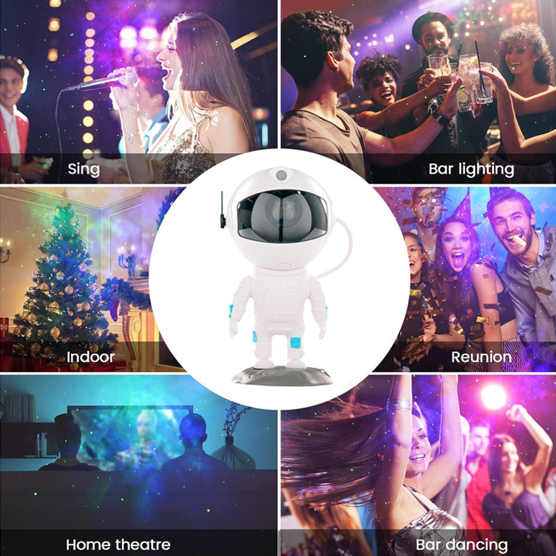 New Galaxy Projector Astronaut Starry Sky Projector Remote Control Music Laser - Ambient Lights -  Trend Goods