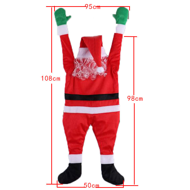 Santa Claus Climbs The Wall Christmas Decoration - Holiday Decorations -  Trend Goods