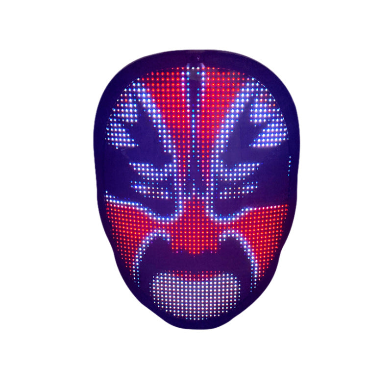 Halloween Face Masks Full Color LED Luminous Mask Face Changing Mask Party Bar Props - Masks -  Trend Goods