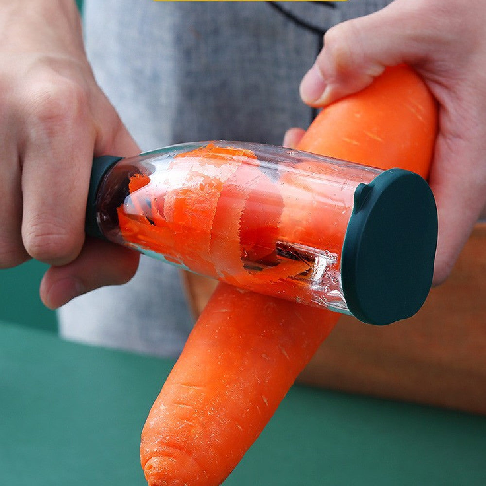 Fruit Peeler With Container - Kitchen Slicers -  Trend Goods