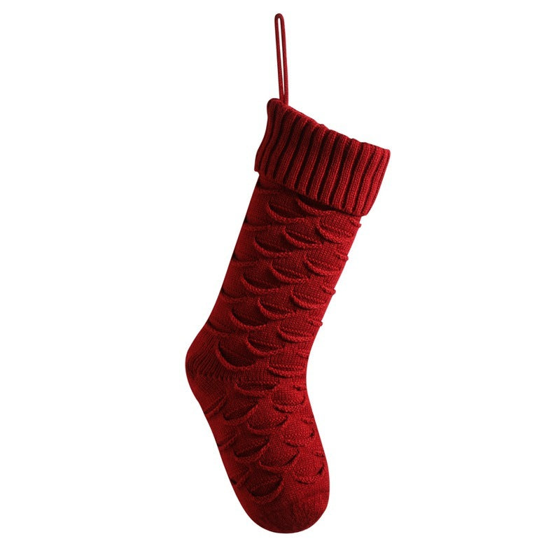 Knitted Christmas Gift Bag Hanging Decorative Stockings - 0 -  Trend Goods