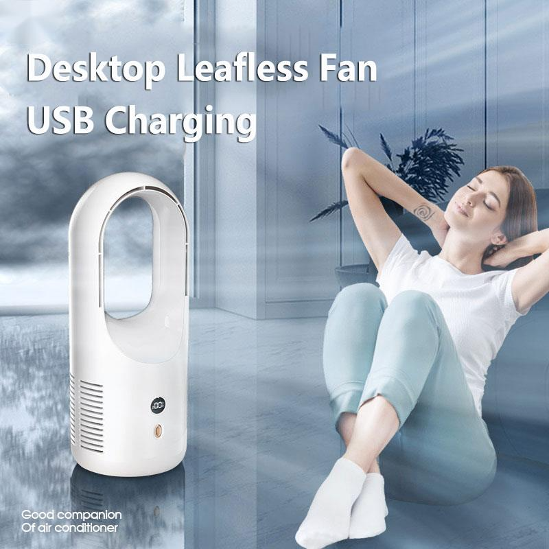 Electric Bladeless Fan Cooler Desktop Portable Usb Rechargable - Fans -  Trend Goods