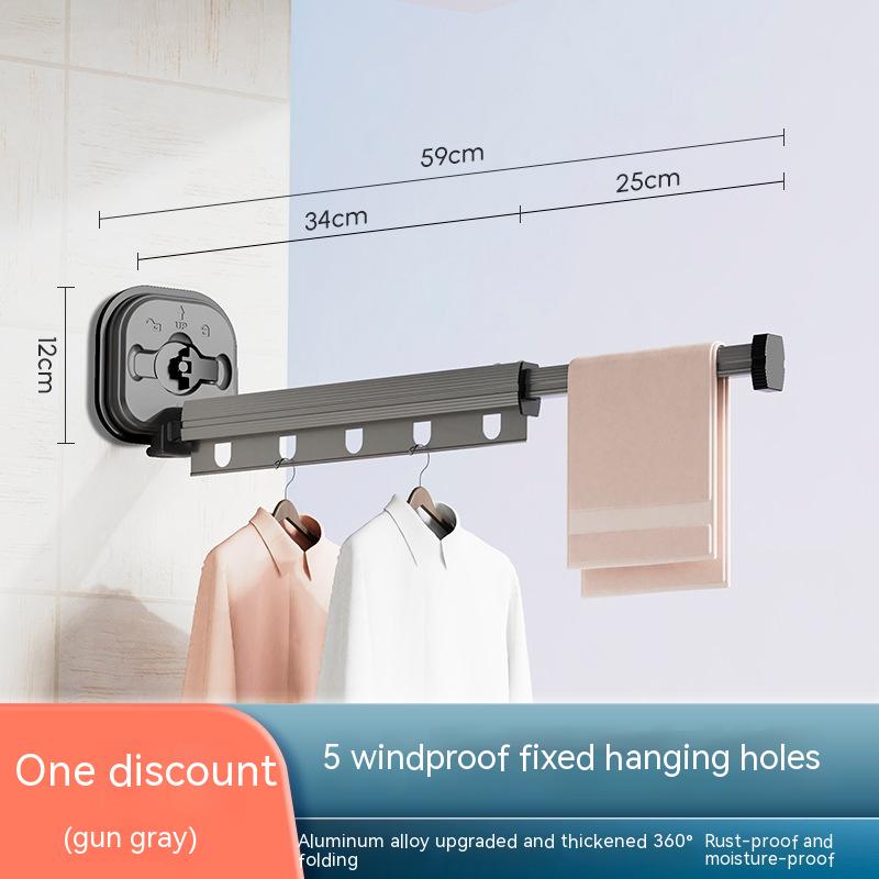 Suction Punch-Free Folding Clothes Hanger - Drying Racks -  Trend Goods