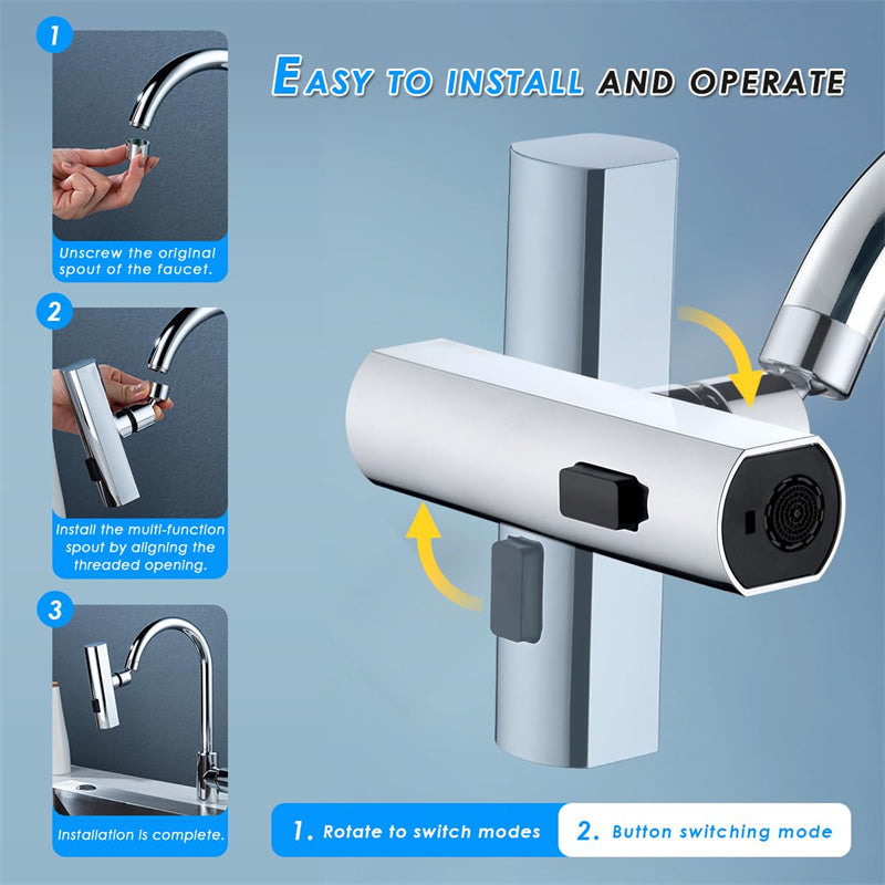 Kitchen Faucet Waterfall Splash Proof Universal Rotating - Faucet Accessories -  Trend Goods