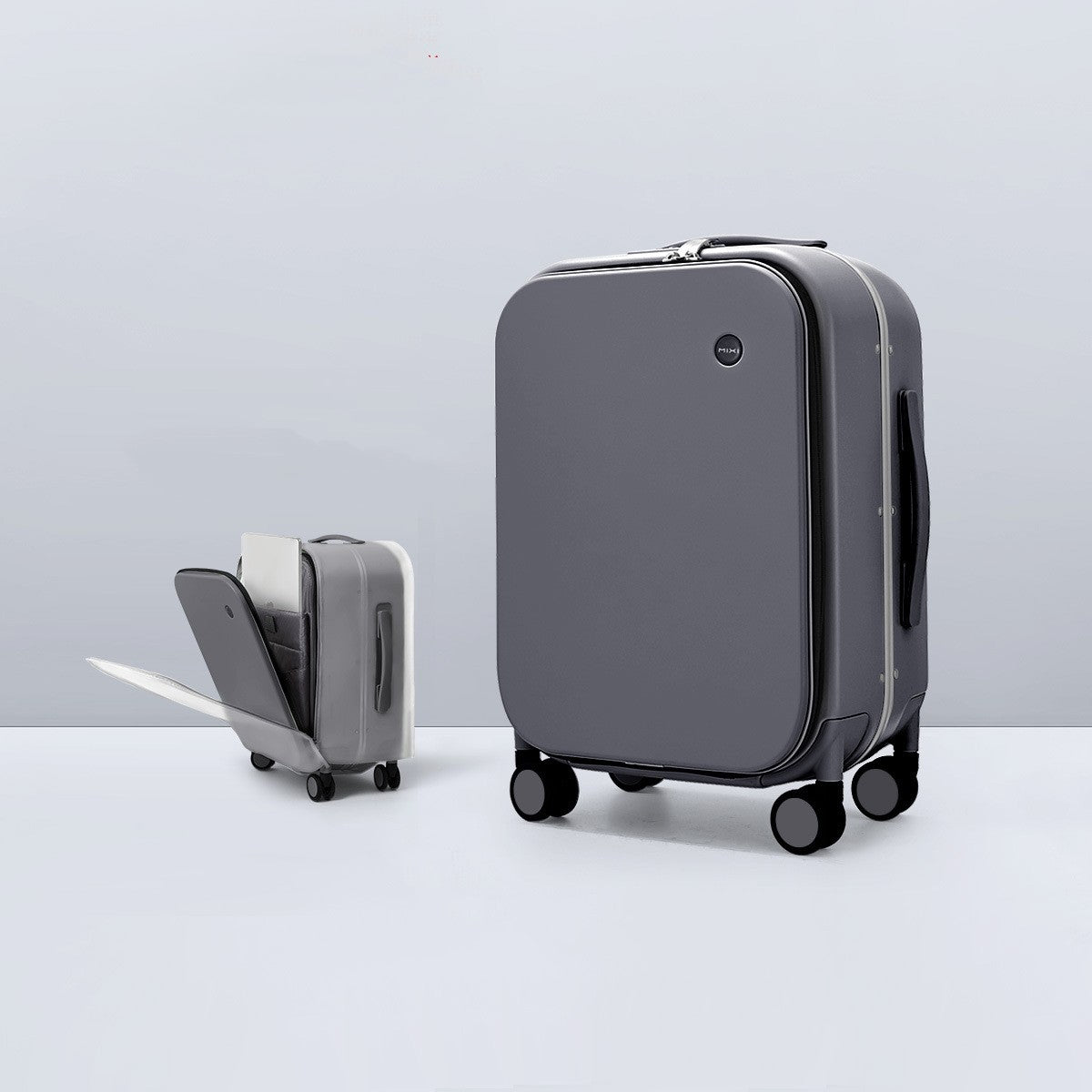 Front Opening Boarding 20 Suitcase Aluminum Frame Trend Goods