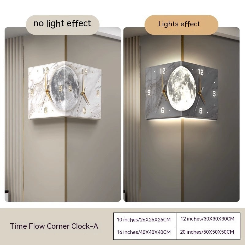 Creative Clock Wall Lamp With Double-sided - Wall Clocks -  Trend Goods