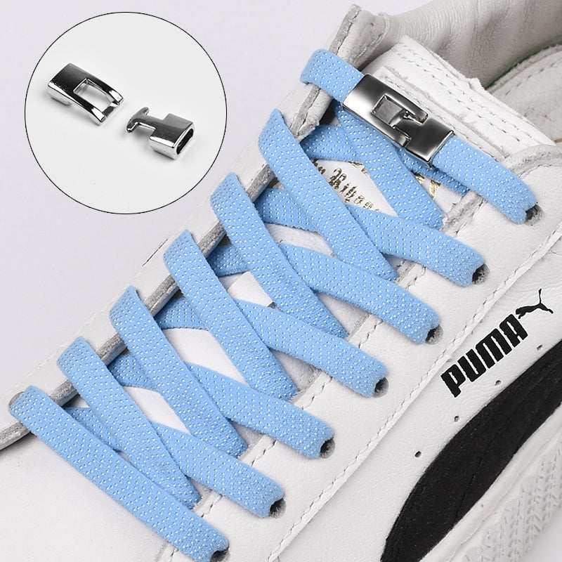 Lazy Shoelaces Free Color Sports Shoelaces Men And Women Cross Buckle Elastic Elastic - Shoe Laces -  Trend Goods