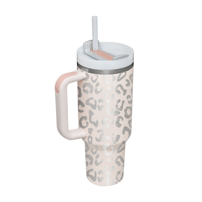 Christmas Thermal Mug 40oz Straw Coffee Insulation Cup With Handle - Mugs -  Trend Goods