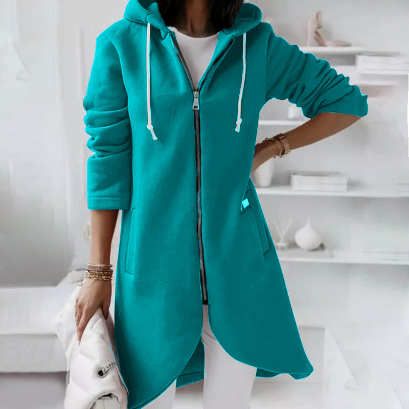 Hooded Long Sleeve Zipper With Pocket - Zippers -  Trend Goods