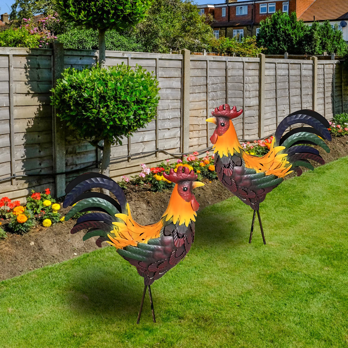 Garden Decoration Iron Rooster - Garden Ornaments -  Trend Goods