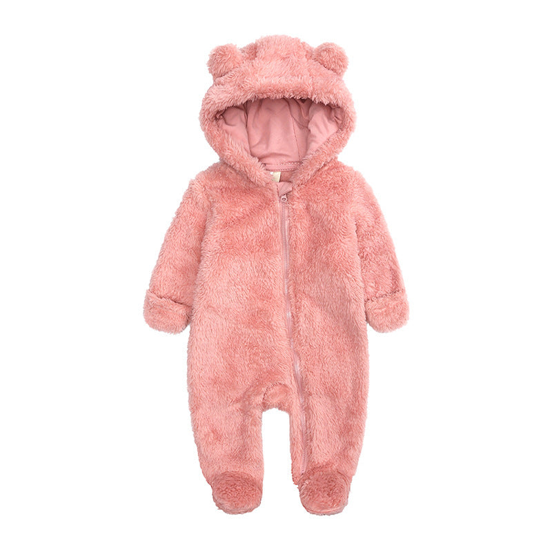 Autumn And Winter Baby Bear Hooded Jumpsuits - Rompers, Jumpsuits, Overalls -  Trend Goods
