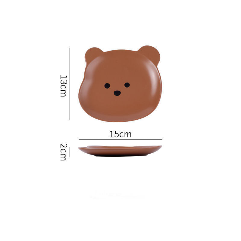 Home Cartoon Cute Bear-shaped Dinner Plate - Plates -  Trend Goods