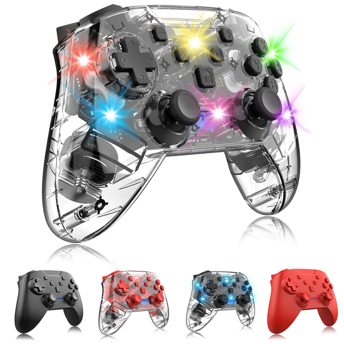 Wireless Wake-up Burst SwitchPRO Bluetooth Transparent Lighted Gamepad - Game Controllers -  Trend Goods