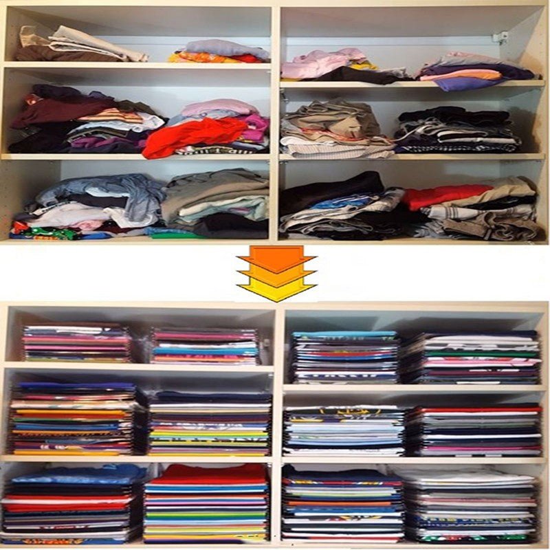 10 Layer Clothes Storage Board Fold Clothing Organizer T-shirt Document Closet Drawer Divider Organizer - Storage & Organizers -  Trend Goods